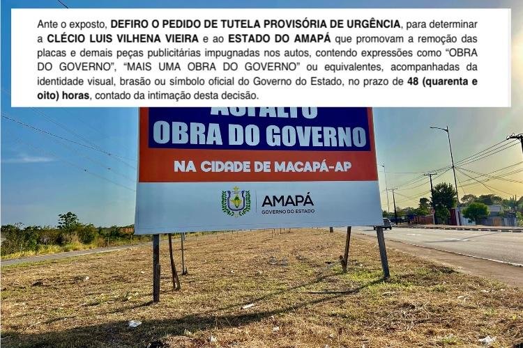 Ação que pede cassação de Clécio avança no TRE-AP e candidato tem 48h para retirar placas com propaganda