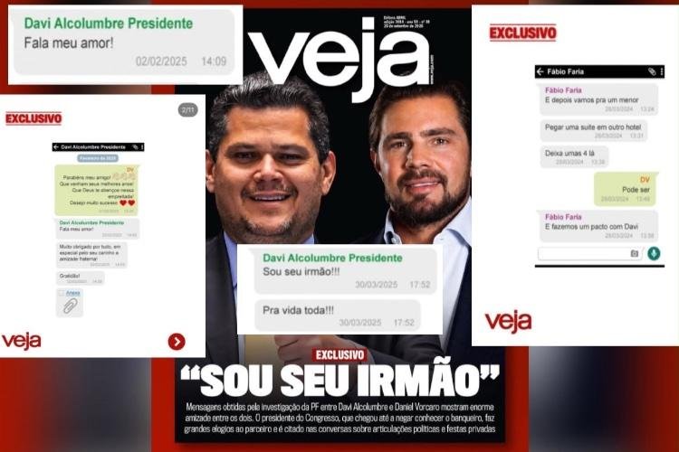 “Fala meu amor!”, diz Davi Alcolumbre à Vorcaro em mensagens reveladas pela Revista Veja