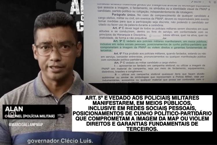 Comandate da PM descumpre portaria que ele mesmo assinou e faz campanha para Clécio