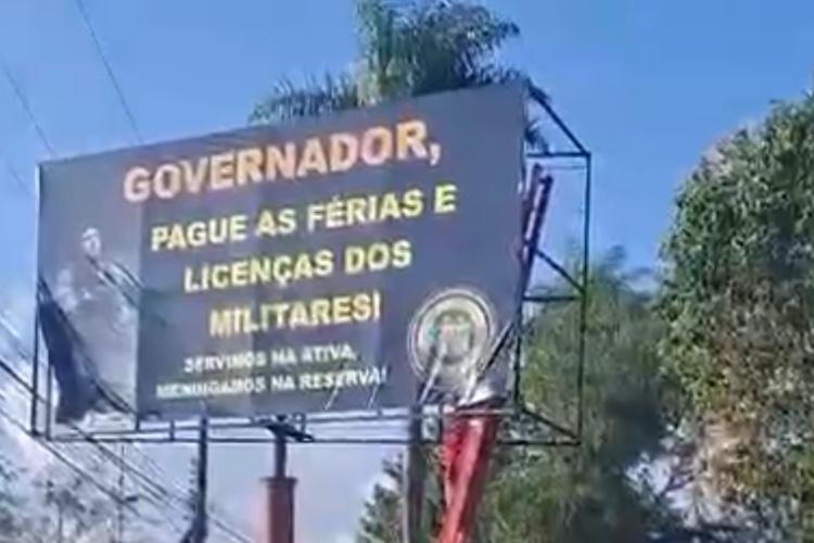Militares da reserva voltam a protestar contra pagamentos atrasados do GEA e anunciam monitoramento contra vândalos