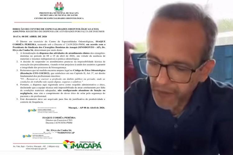 Dalua paralisa atendimentos odontológicos em Macapá por falta de materiais e insumos