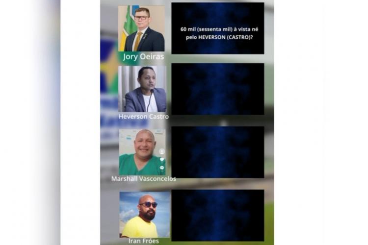 Em gravação, deputado Jory afirma que Heverson, Iran e Marshal foram contratados para criar fatos contra Dr. Furlan