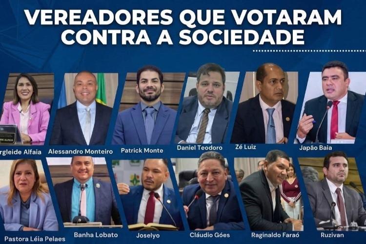 Saiba quais vereadores que votaram contra a vontade de 85,08% dos macapaenses