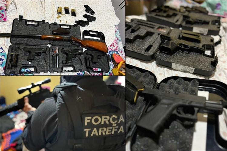 Força Tarefa cumpre mandados para investigar comerciante suspeito de fomentar comércio ilegal de arma de fogo no estado