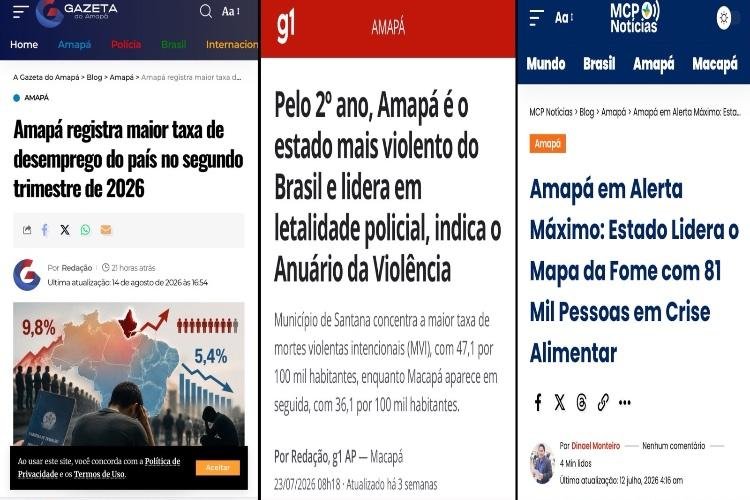 Clécio inicia campanha de reeleição com Amapá líder em violência, fome e desemprego